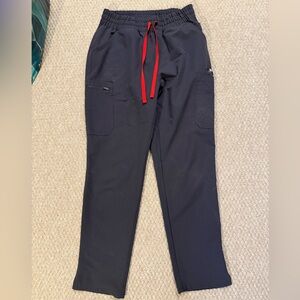 Figs Women's Black Joggers with Red Drawstring